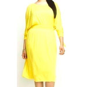 Lane Bryant cold shoulder tassel smocked dress